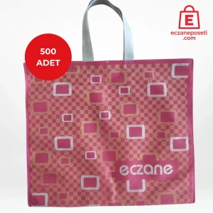 40x34x7cm Kulplu Körüklü Bordo Kareli Bez Torba 500 adet