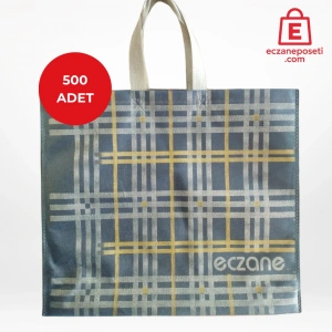 40x34x7cm Kulplu Körüklü Ekose Desenli Bez Torba 500 adet