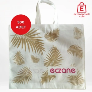 40x34x7cm Kulplu Körüklü Hurma Yaprak Desenli Bez Torba 500 adet