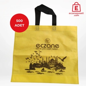 40x34x7cm Kulplu Körüklü İstanbul Desenli Bez Torba 500 adet