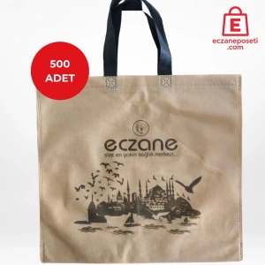 40x34x7cm Kulplu Körüklü İstanbul Desenli Bez Torba 500 adet