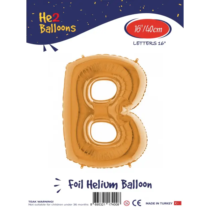 16Altın Folyo Balon ( B )