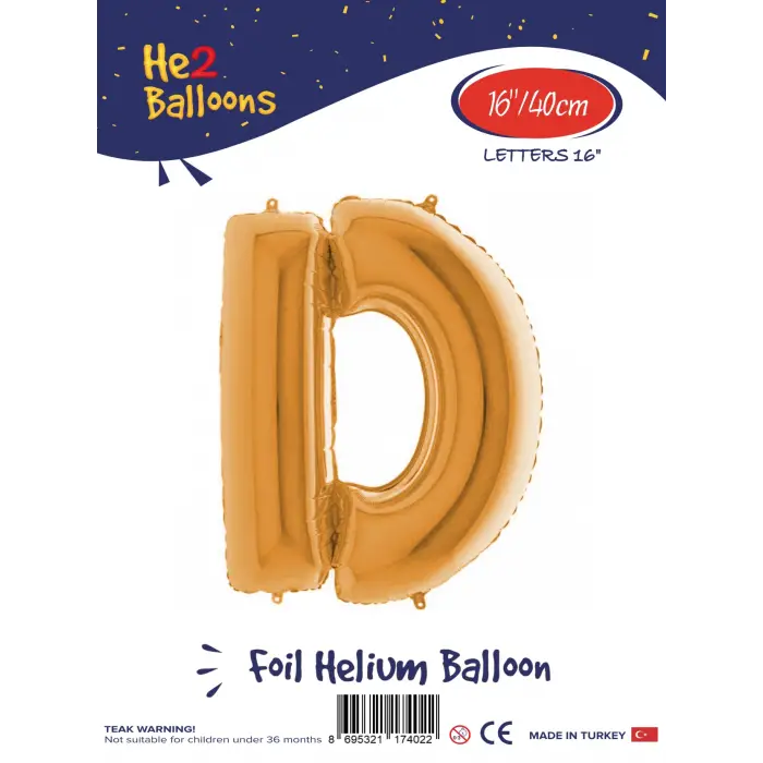 16Altın Folyo Balon ( D )