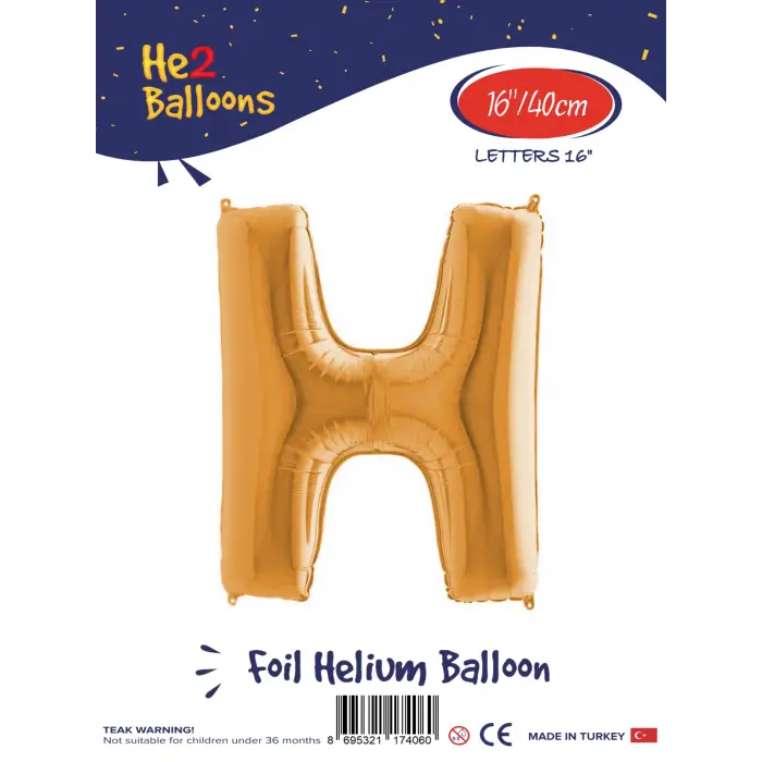 16Altın Folyo Balon ( H )