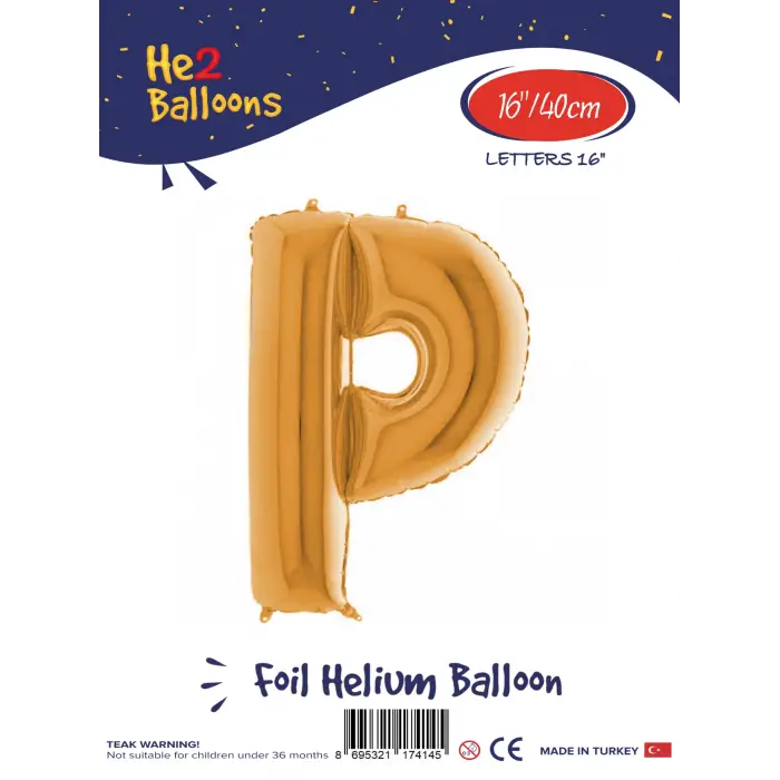 16Altın Folyo Balon ( P )