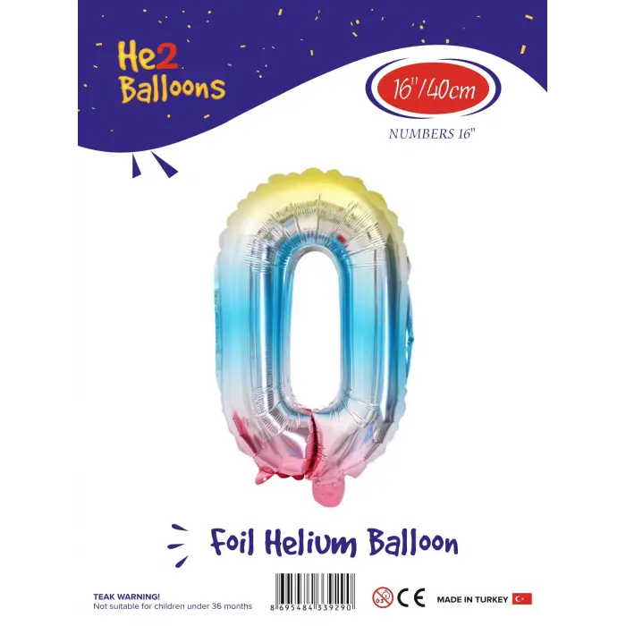 16Gökkuşağı Folyo Balon ( 0 )
