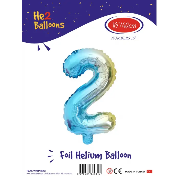 16Gökkuşağı Folyo Balon ( 2 )