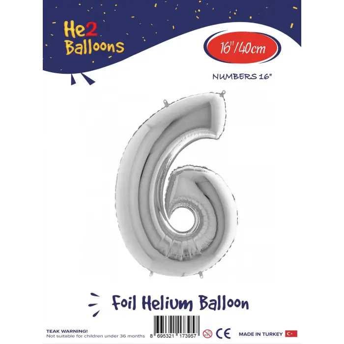 16Gümüş Folyo Balon ( 6 )