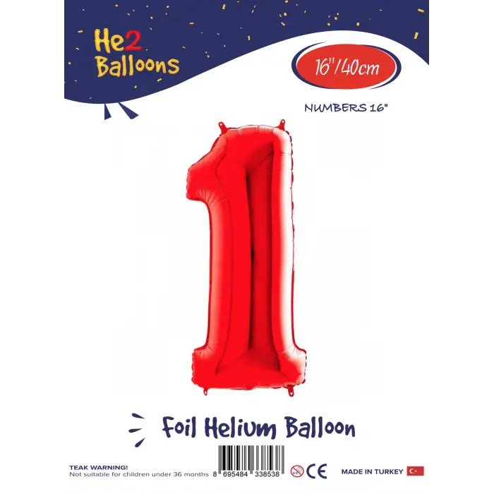 16Kırmızı Folyo Balon ( 1 )