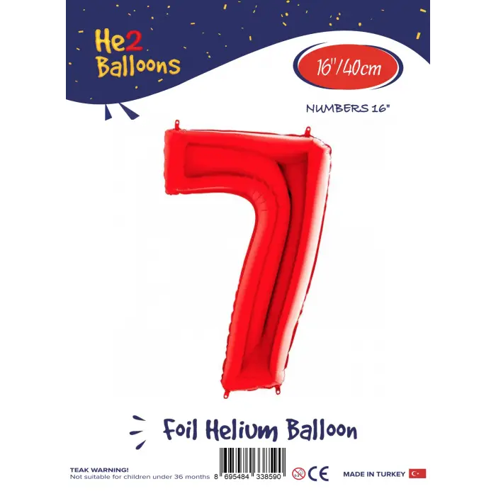 16Kırmızı Folyo Balon ( 7 )