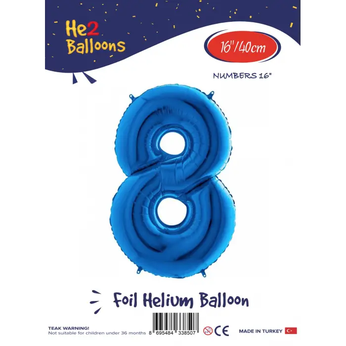 16Mavi Folyo Balon ( 8 )