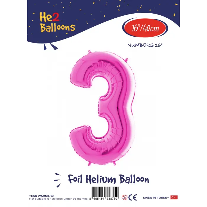 16Pembe Folyo Balon ( 3 )