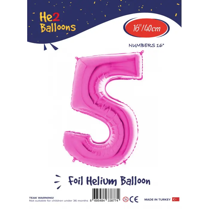16Pembe Folyo Balon ( 5 )
