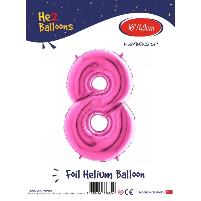 16Pembe Folyo Balon ( 8 )