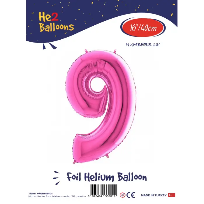 16Pembe Folyo Balon ( 9 )
