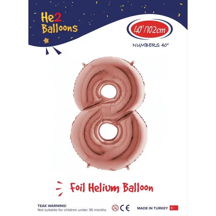 16Rose Gold Folyo Balon ( 8 )