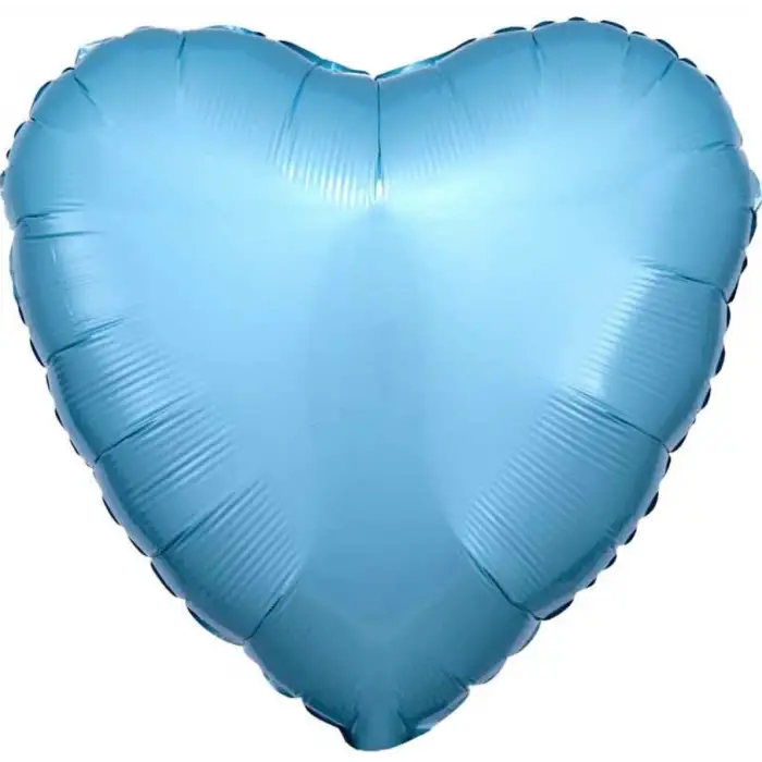 18Açık Mavi Kalp Folyo Balon 50 Li Paket