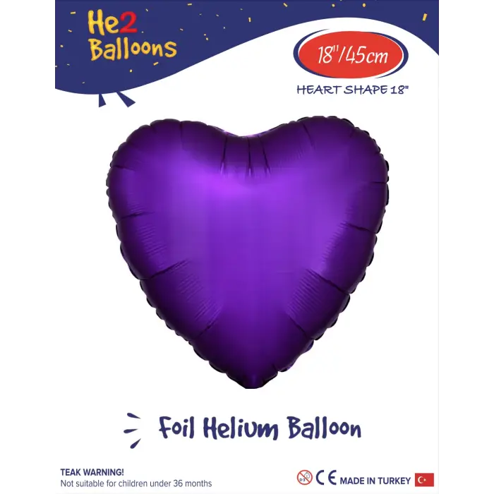 18Mor Kalp Folyo Balon
