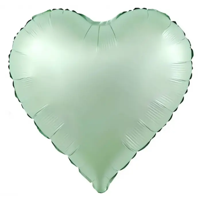 18Su Yeşili Kalp Folyo Balon 50 Li Paket