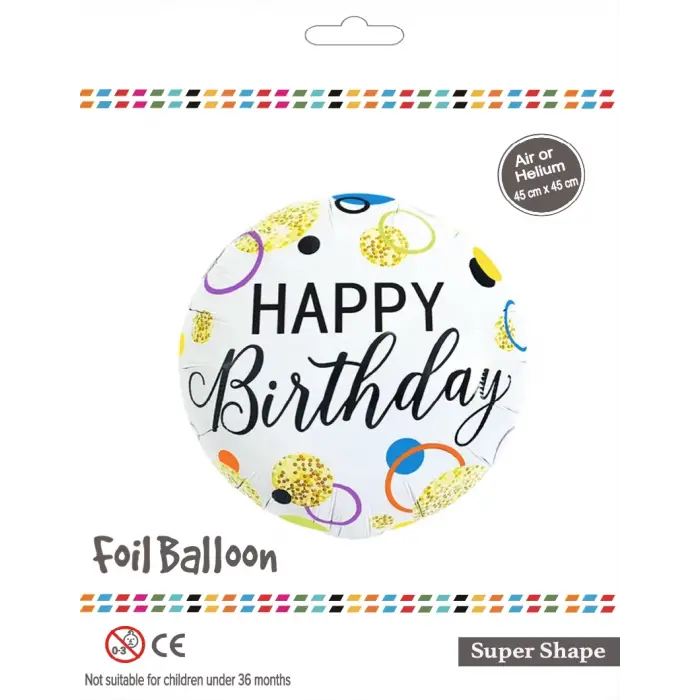 18Yuvarlak Alyans Folyo Balon