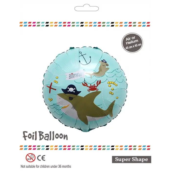 18Yuvarlak Korsan Folyo Balon