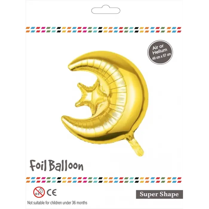 21Altın Ay Yıldız Folyo Balon