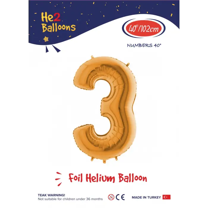 40 Altın Renk Folyo Balon ( 3 )