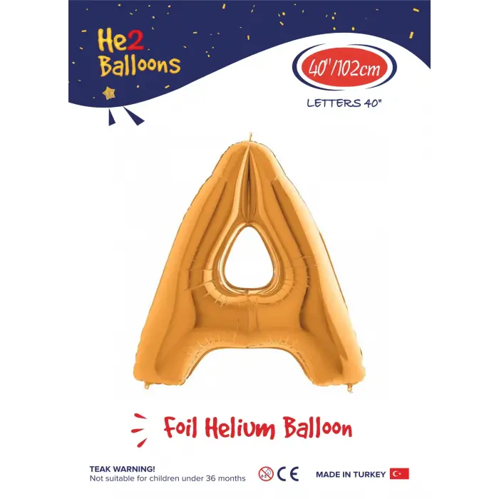 40 Altın Renk Folyo Balon ( A )