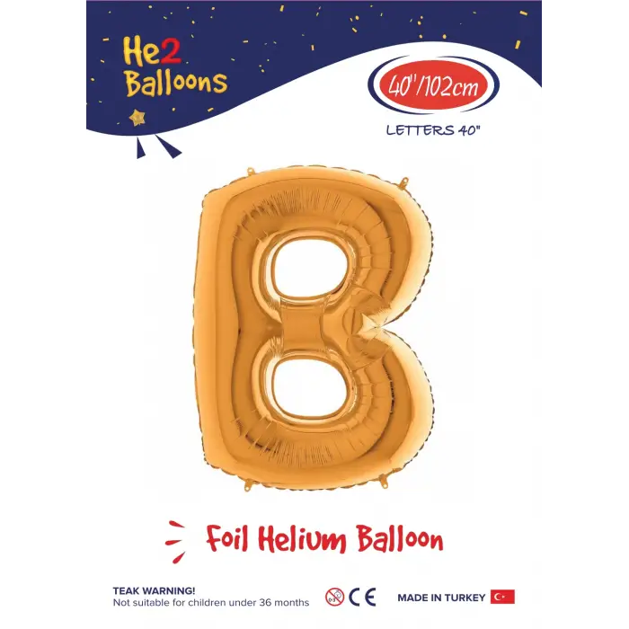 40 Altın Renk Folyo Balon ( B )