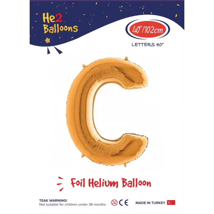 40 Altın Renk Folyo Balon ( C )