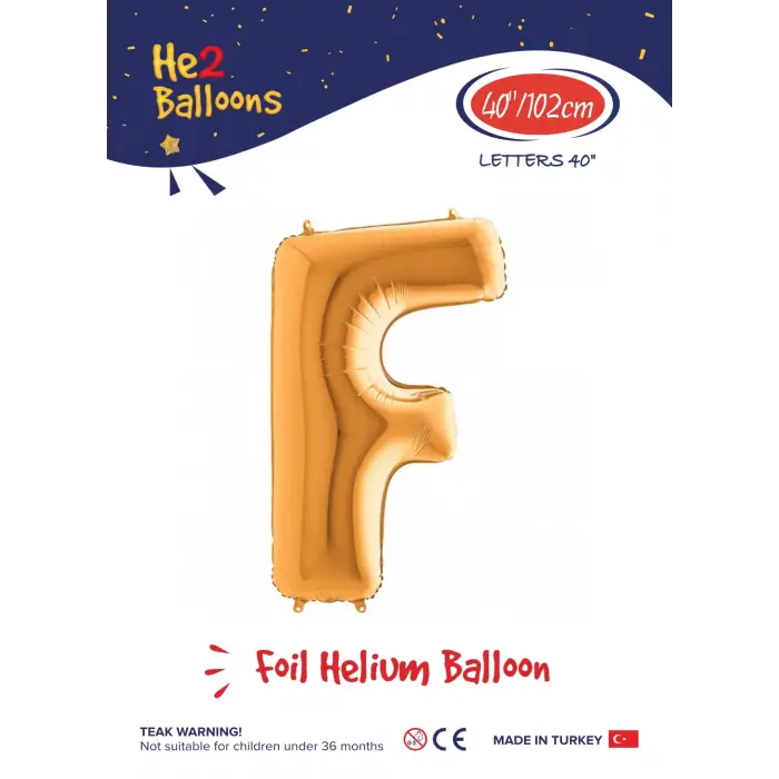 40 Altın Renk Folyo Balon ( F )