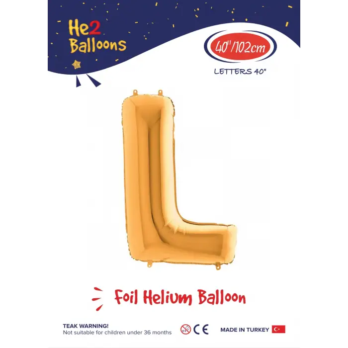 40 Altın Renk Folyo Balon ( L )