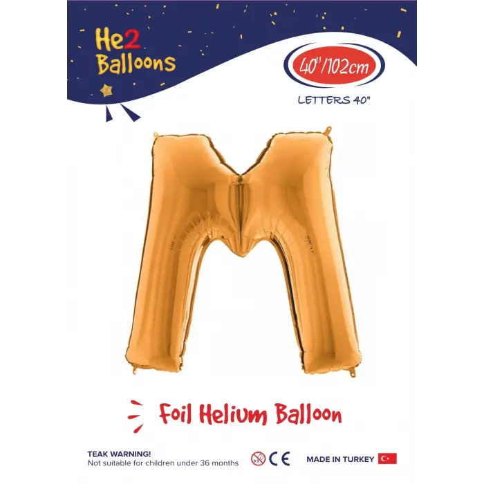 40 Altın Renk Folyo Balon ( M )