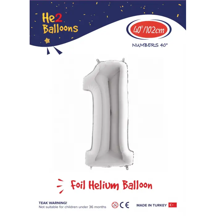 40 Gümüş Renk Folyo Balon ( 1 )