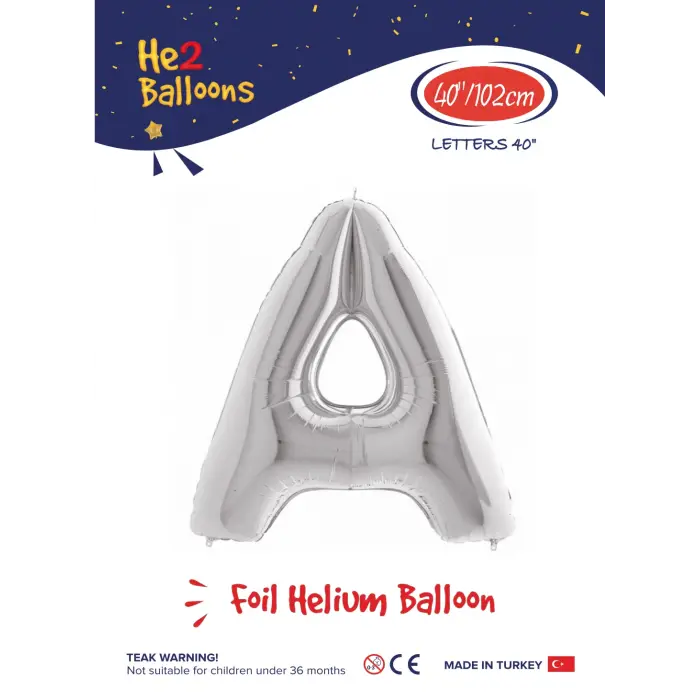 40 Gümüş Renk Folyo Balon ( A )