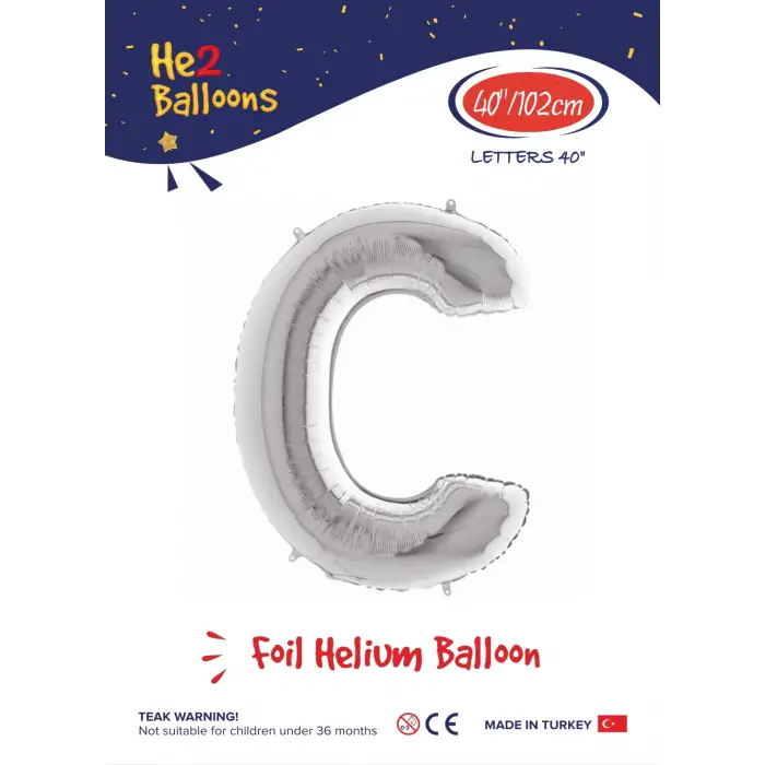 40 Gümüş Renk Folyo Balon ( C )