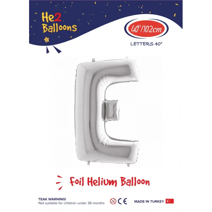 40 Gümüş Renk Folyo Balon ( E )