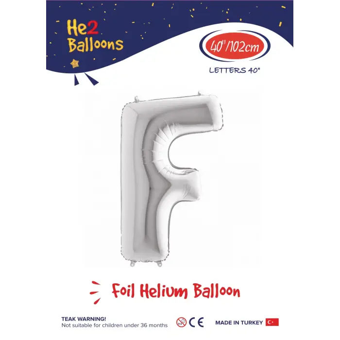 40 Gümüş Renk Folyo Balon ( F )