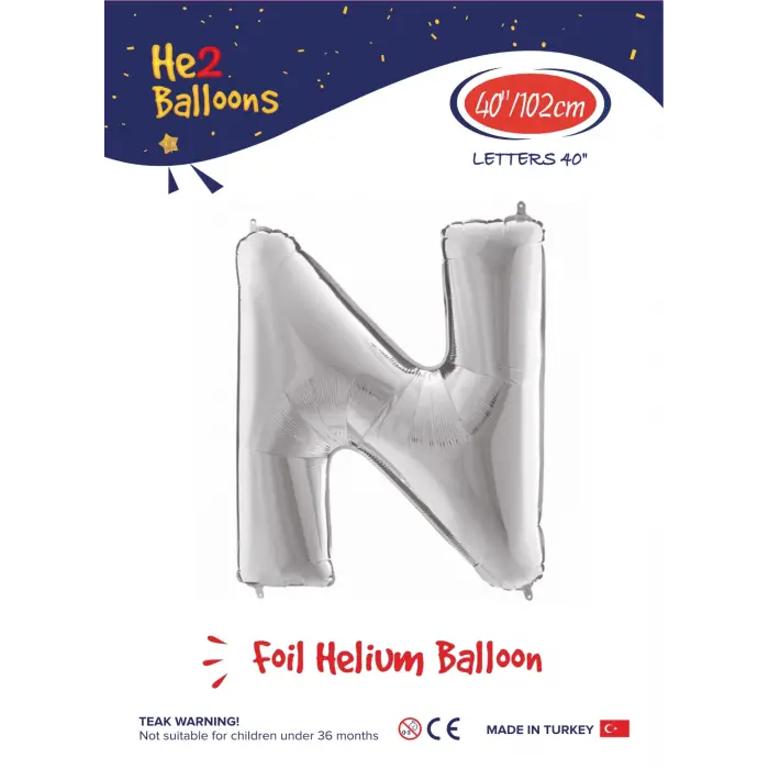 40 Gümüş Renk Folyo Balon ( N )