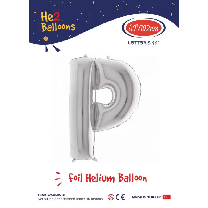 40 Gümüş Renk Folyo Balon ( P )