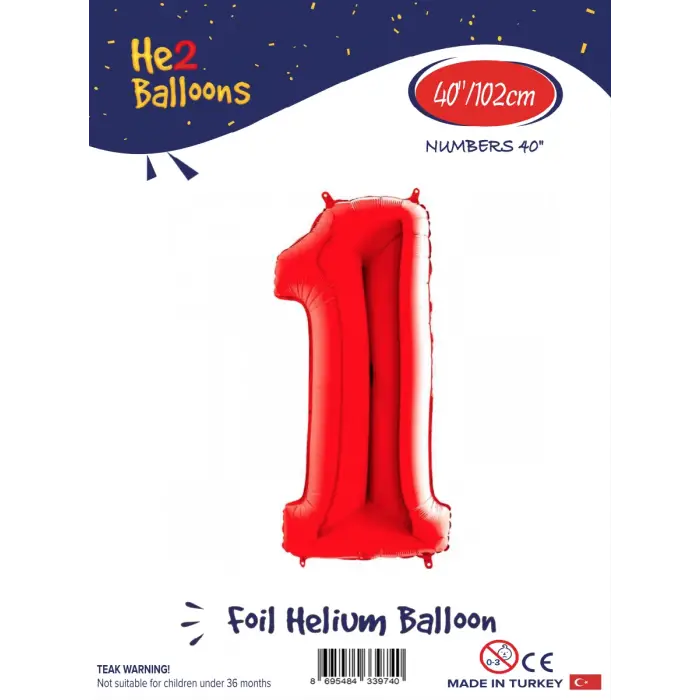 40 Kırmızı Renk Folyo Balon ( 1 )