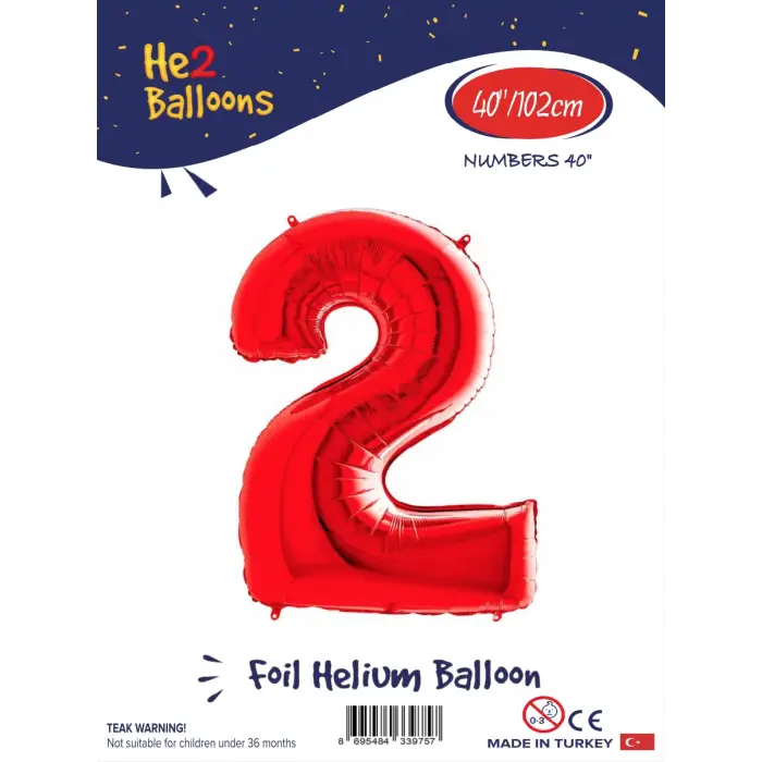 40 Kırmızı Renk Folyo Balon ( 2 )