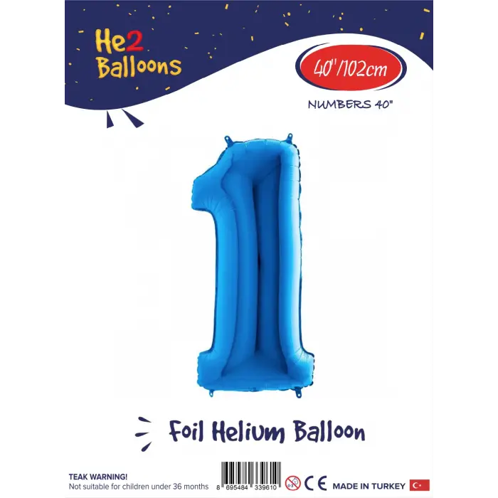 40 Mavi Renk Folyo Balon ( 1 )