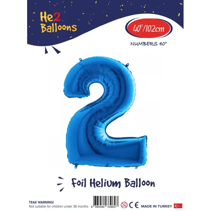 40 Mavi Renk Folyo Balon ( 2 )