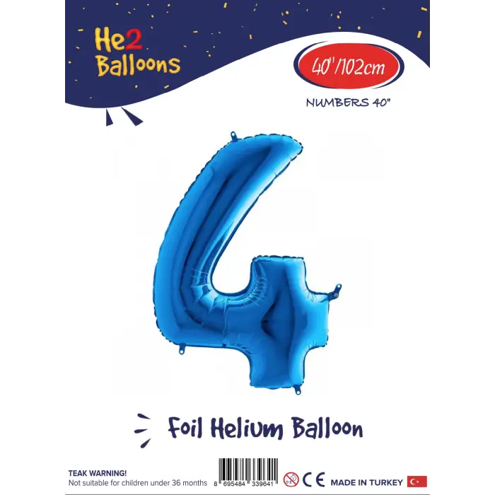 40 Mavi Renk Folyo Balon ( 4 )