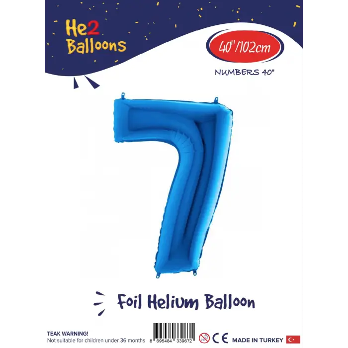 40 Mavi Renk Folyo Balon ( 7 )