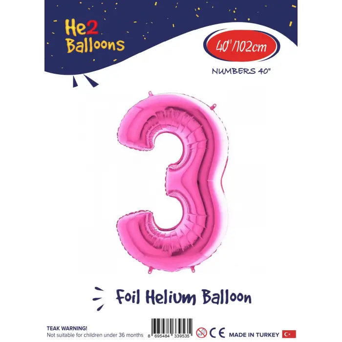 40 Pembe Renk Folyo Balon ( 3 )