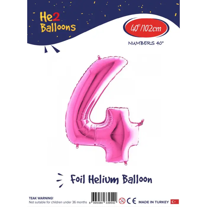 40 Pembe Renk Folyo Balon ( 4 )
