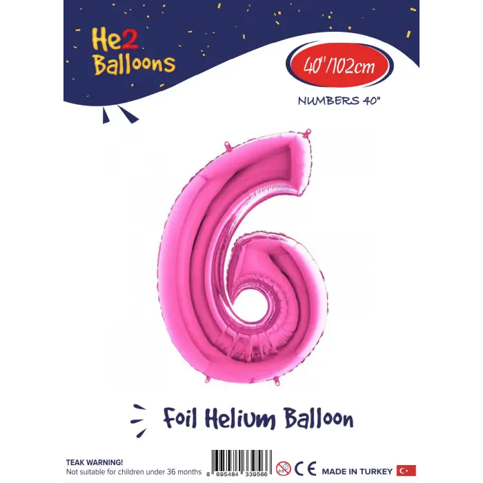 40 Pembe Renk Folyo Balon ( 6 )