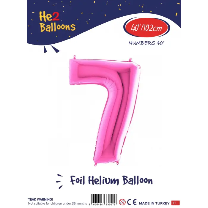 40 Pembe Renk Folyo Balon ( 7 )